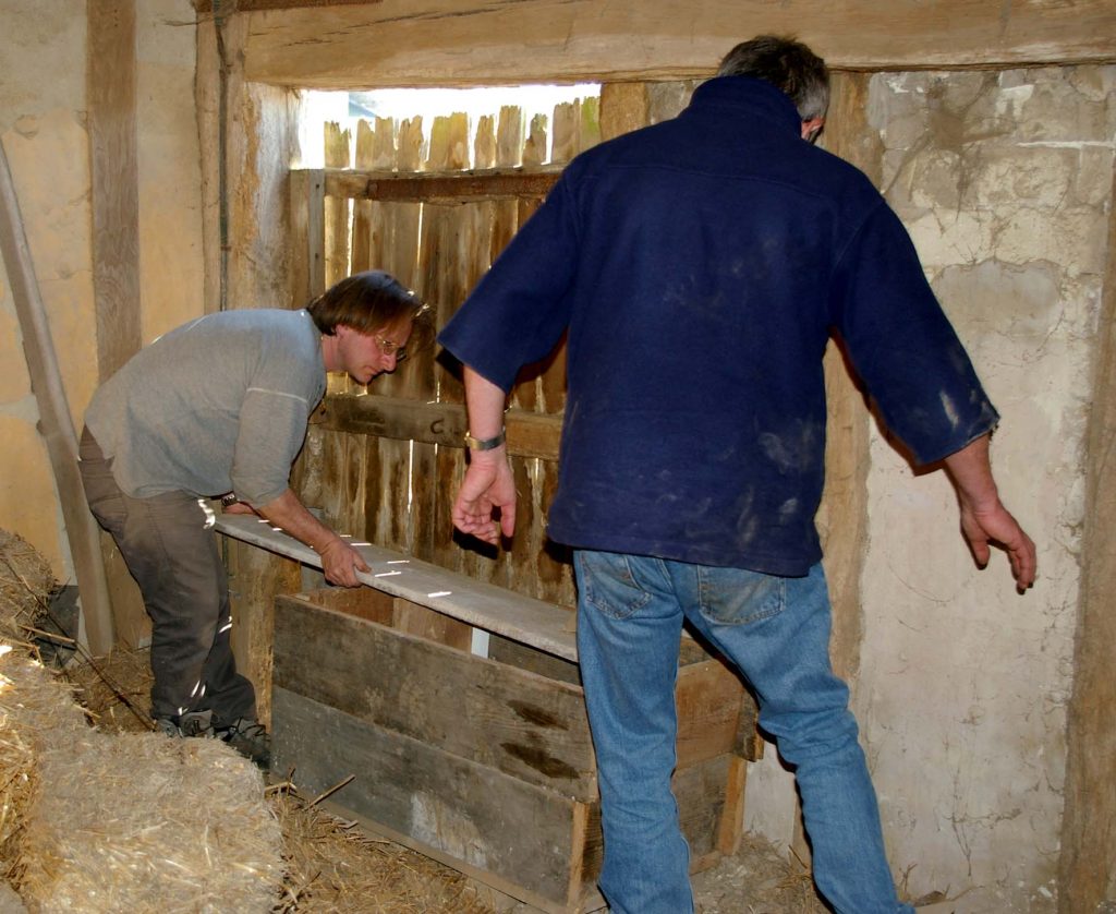 installation d'un nichoir à effraie, pose finale